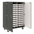 I.D. Systems 67'' Tall Graphite Nebula Mobile Storage Cabinet with 36 3 1/2'' Trays 80275F67057 538275F67057